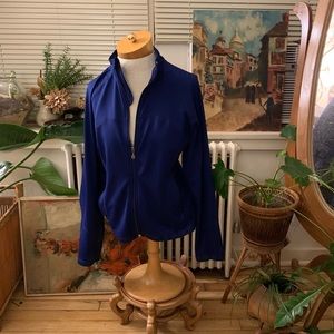 Blue athletic zip up